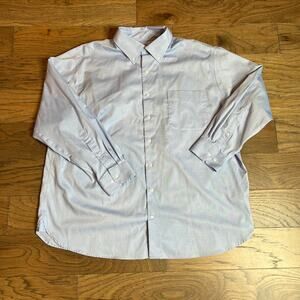 Oak Hill Light Blue Long Sleeve Button Down Dress Shirt Business Casual Work